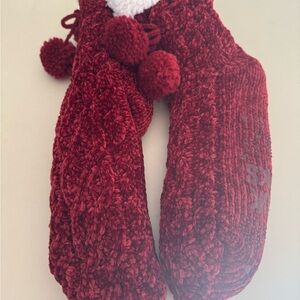 Muk Luks Red Plush Slipper Socks